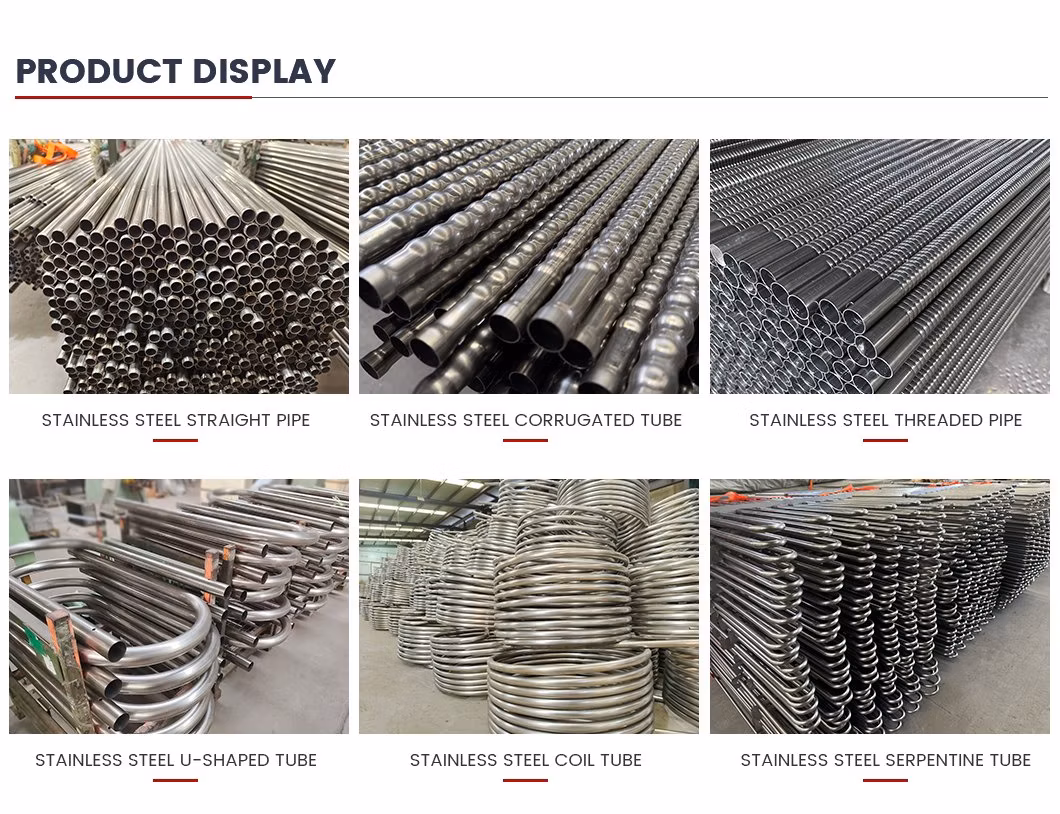 Manufacturers Hot Sale 201 304 316 319 402 Stainless Steel Pipe and Stainless Steel Corrugated Heat Exchange Pipe
